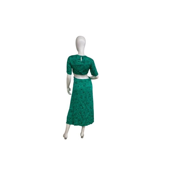 The Kooples Green Graphic Poppies Maxi Dress Cut-Out Back Size 2 (Sm) MSRP $455 - Picture 10 of 10